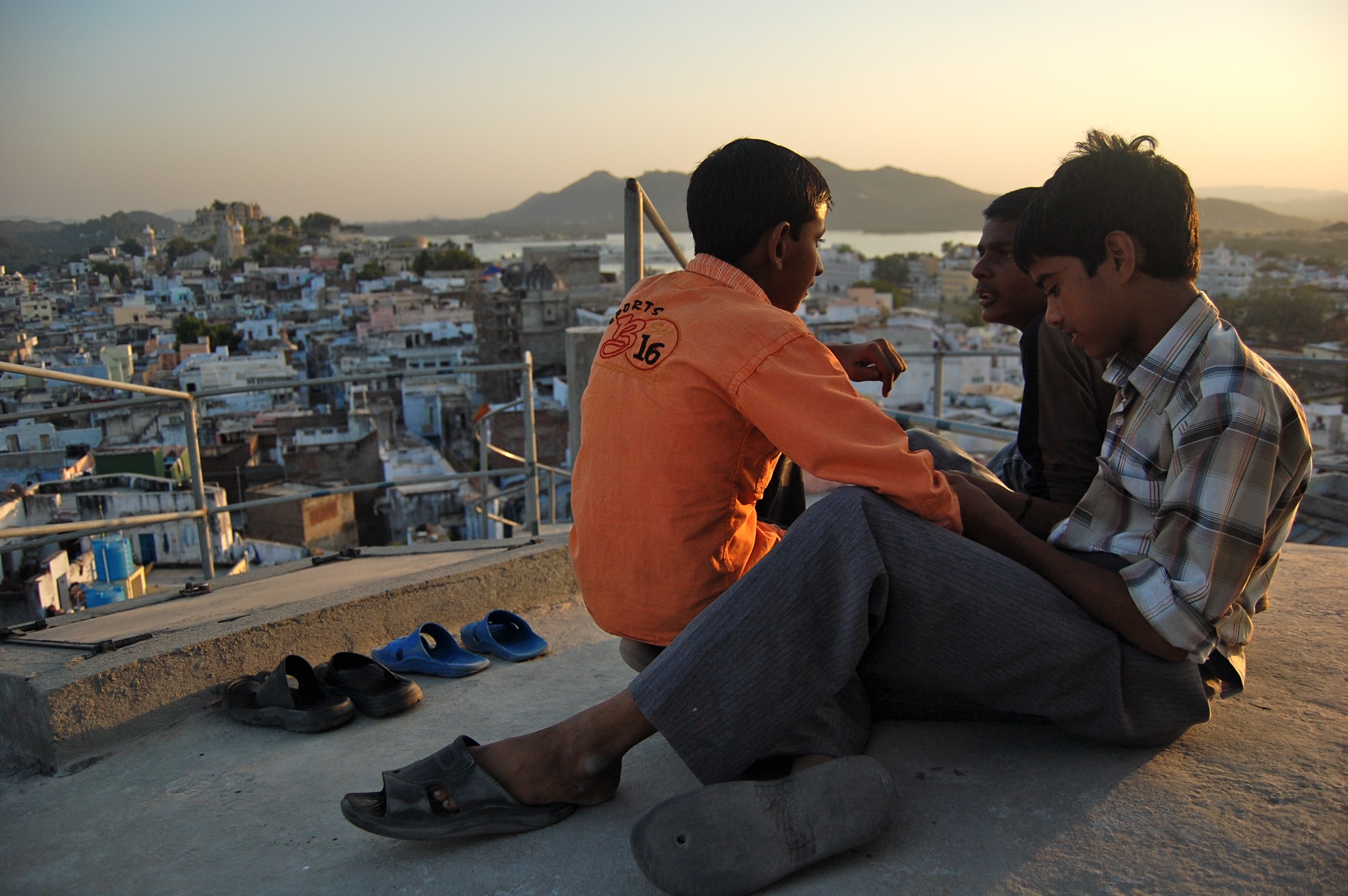 Sunset from the water tower, Udaipur, India